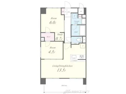 FUJIMAN南森町(1SLDK/2階)の間取り写真