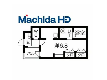 ジーイーサンク(ワンルーム/1階)の間取り写真