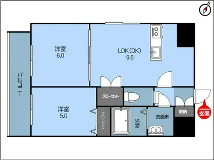 AS-PREMIUM(2LDK/4階)の間取り写真