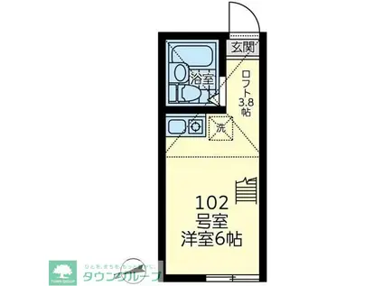 ユナイト野島リオプラテンセ(ワンルーム/1階)の間取り写真