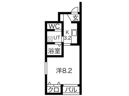 TOP RANGE ARAI III(1K/1階)の間取り写真