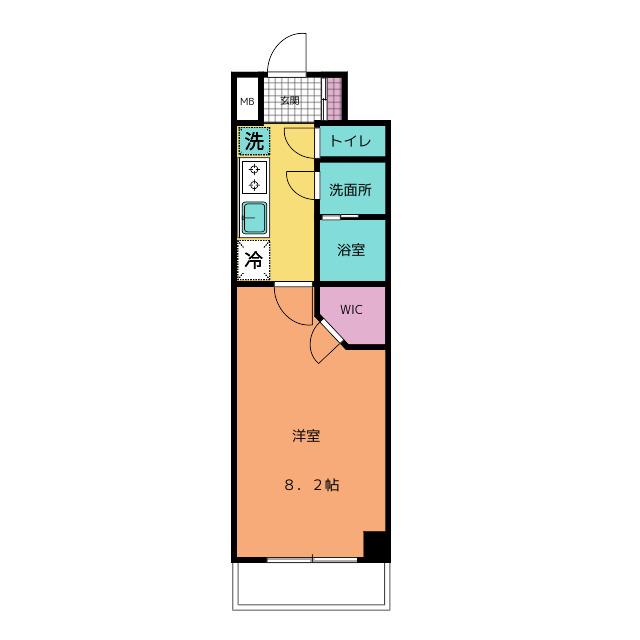 S-RESIDENCE四日市市堀木AMANTE(1K/10階)の間取り写真