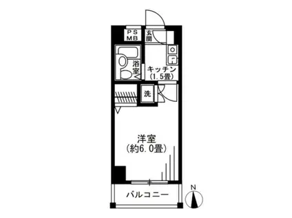 SOCIETY MIYAMAEDAIRA(1K/2階)の間取り写真