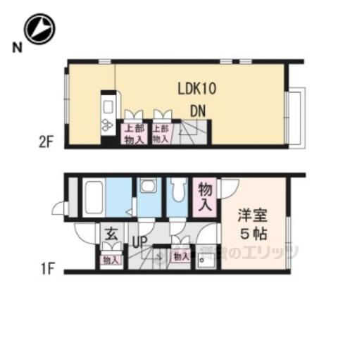 レオネクスト庄五郎 参番館(1LDK/1階)の間取り写真