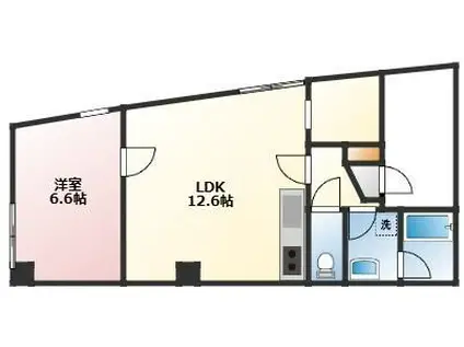 ロイヤルプラザ(1LDK/3階)の間取り写真