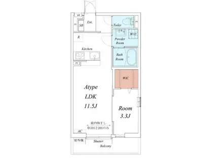 リブリ・昭和園(1LDK/2階)の間取り写真