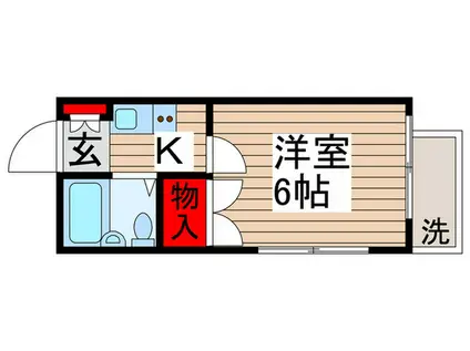 ホワイトテラス(1K/3階)の間取り写真