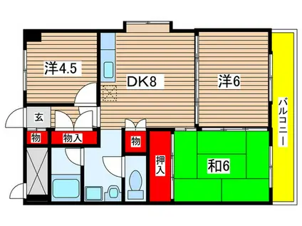 パストラルI(3DK/3階)の間取り写真