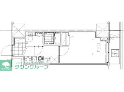 GENOVIA草加(1K/7階)の間取り写真