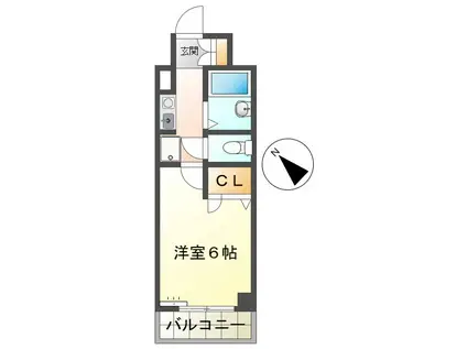 半澤ビル(1K/7階)の間取り写真