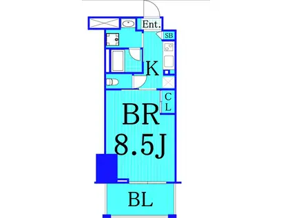 ズーム川崎イースト(1K/12階)の間取り写真