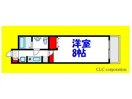 東京メトロ東西線 妙典駅 徒歩6分 3階建 築24年(1K/1階)の間取り写真
