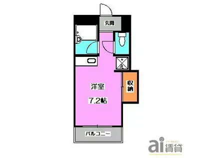 トキワマンション(ワンルーム/2階)の間取り写真