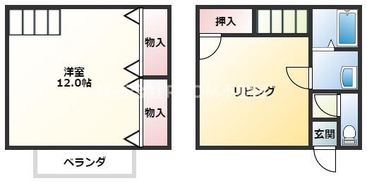 みどり館(1DK/1階)の間取り写真