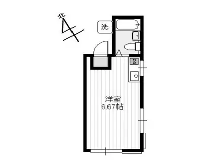 青葉台ハイツ(ワンルーム/2階)の間取り写真