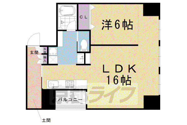 A-TERRACE(1LDK/3階)の間取り写真