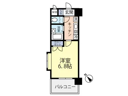 グランヴァン杉並北(1K/5階)の間取り写真