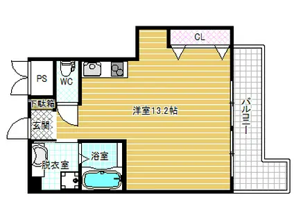 CASA DE PERLA(ワンルーム/1階)の間取り写真