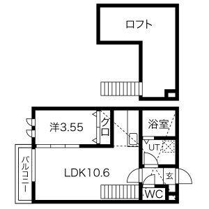 PATINA中村公園II(1LDK/2階)の間取り写真