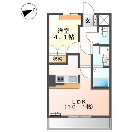 グランシャリオ(1LDK/2階)の間取り写真