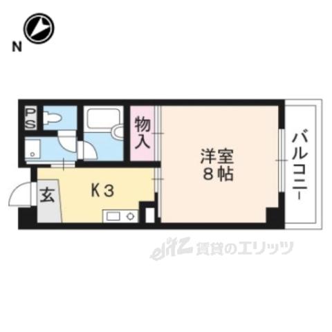 コーポ・サンⅡ(1K/2階)の間取り写真