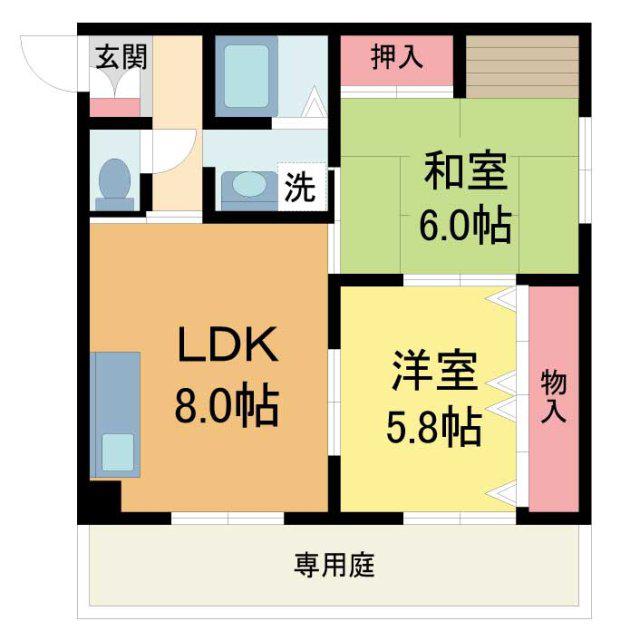 西宮ルモン(3DK/3階)の間取り写真
