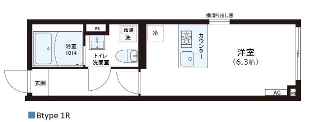 レピュア錦糸町レジデンスII(ワンルーム/2階)の間取り写真