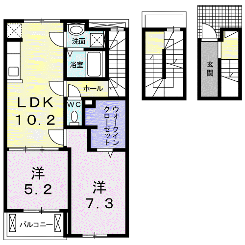 モデッサ15(2LDK/3階)の間取り写真
