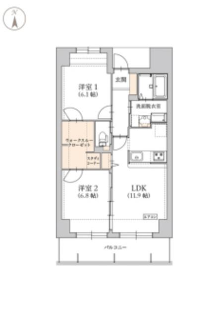 グラン トガリーゼ(2LDK/6階)の間取り写真