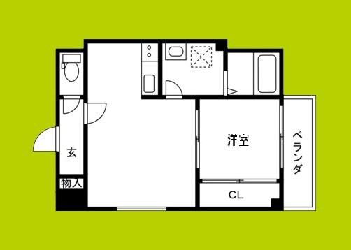 ARCA豊中曽根(1LDK/2階)の間取り写真