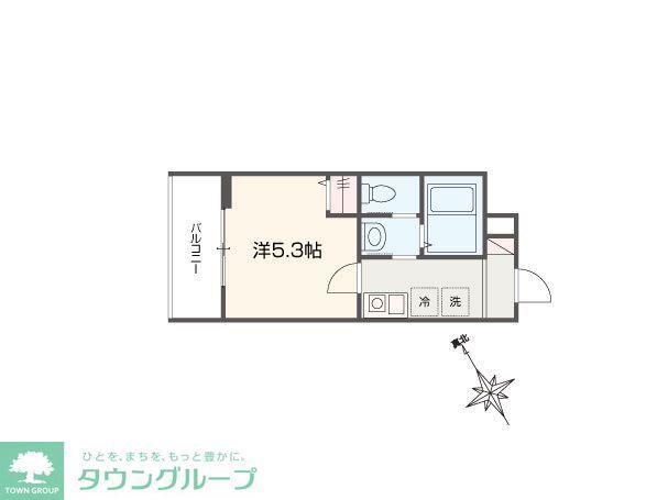 MELLAS海の公園駅(1K/3階)の間取り写真