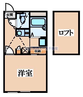 レオパレスサンモールI(1K/1階)の間取り写真