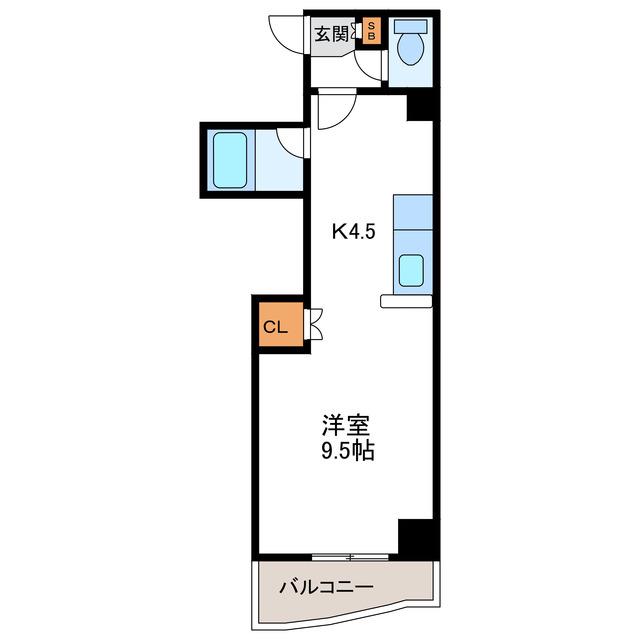 αNEXT北15条 アルファネクスト北15条(1K/11階)の間取り写真