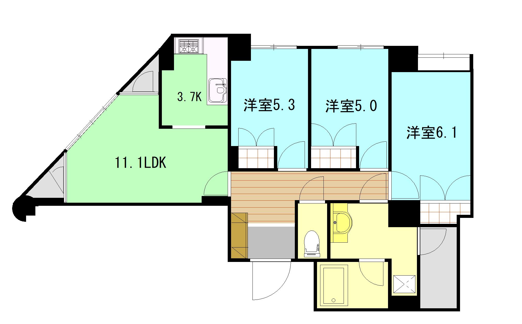 藤和平和公園ホームズ(3LDK/3階)の間取り写真