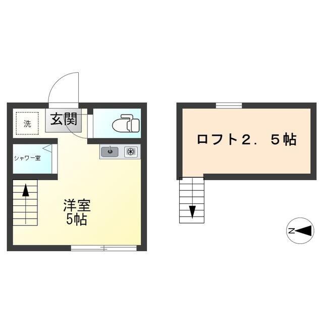 ソレイユ荻窪3(ワンルーム/2階)の間取り写真
