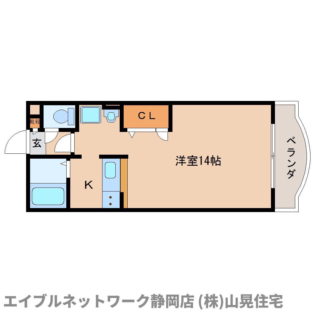 リバーサイド巴(ワンルーム/3階)の間取り写真