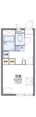 レオパレスパシオネ(1K/2階)の間取り写真