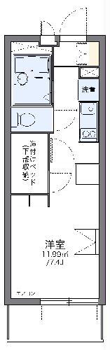 レオパレスK&H(1K/3階)の間取り写真