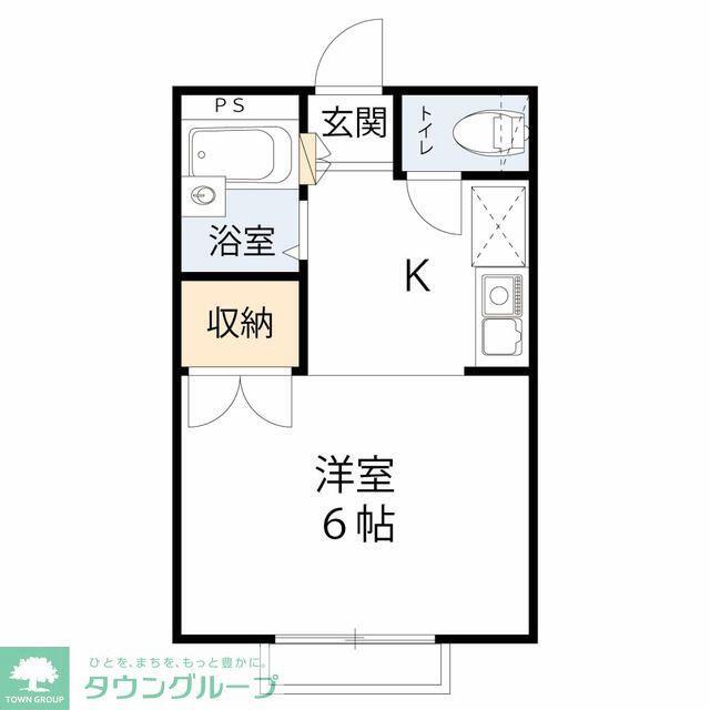 グランヴィル大宮ウエスト(ワンルーム/1階)の間取り写真