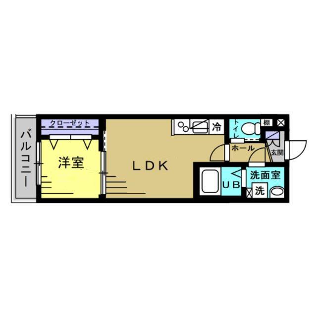 セレーノ(1LDK/2階)の間取り写真