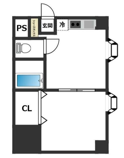 アリーナハイツ(1DK/3階)の間取り写真