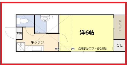 アズール青戸(1K/2階)の間取り写真