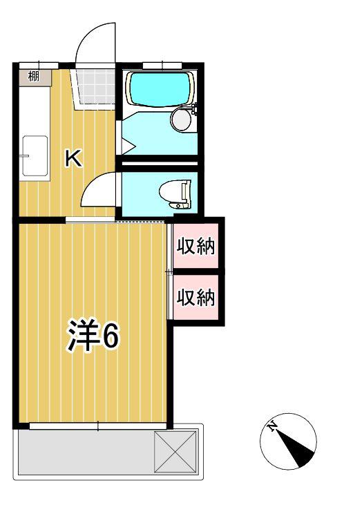 久下谷アパート(1K/1階)の間取り写真