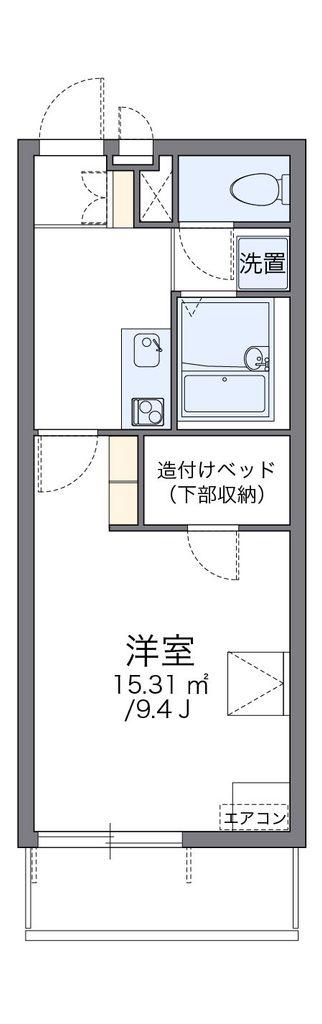 レオパレスイーグルVI(1K/3階)の間取り写真