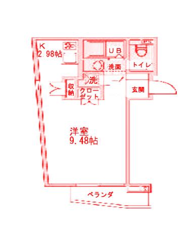 PERENNE NAU(ワンルーム/2階)の間取り写真