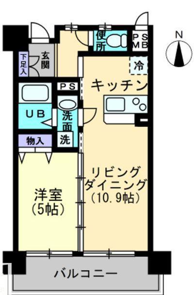 RAFFINE(1LDK/5階)の間取り写真