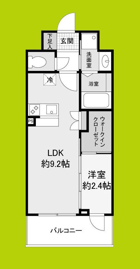セレニテ谷町四丁目アリエ(1LDK/4階)の間取り写真