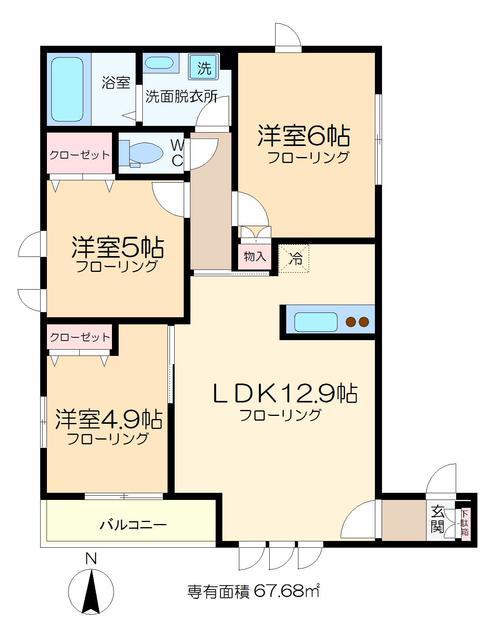 LA MAISON DU SOLEIL 2(3LDK/3階)の間取り写真