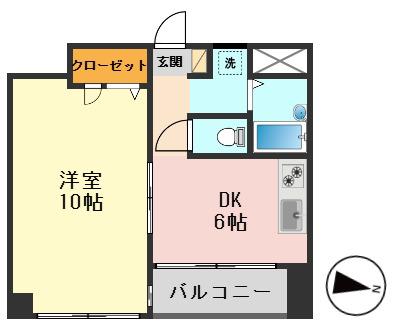小岩セントラルビル(1DK/2階)の間取り写真