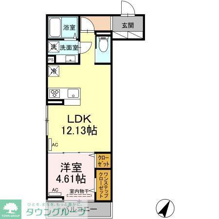 エクセリア赤塚(1LDK/3階)の間取り写真